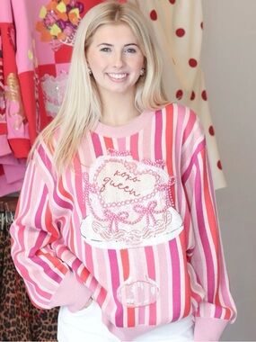 Queen of Sparkles Rose Queen Sweatshirt Size Small NWT